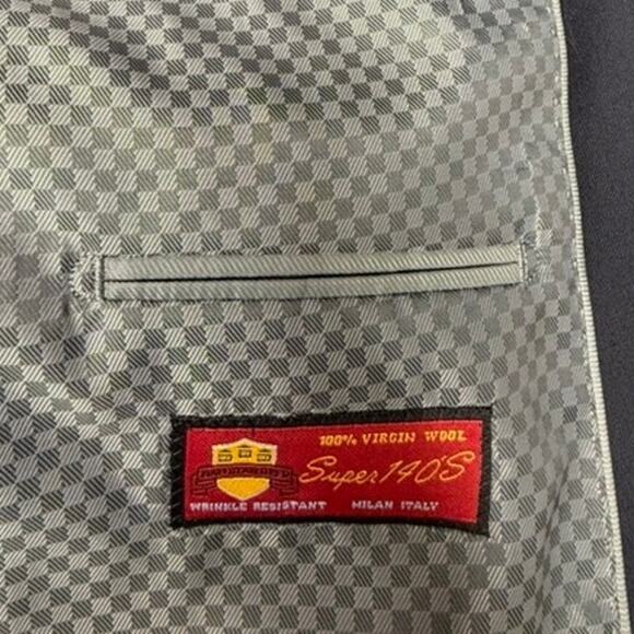 "Mantoni"Mens Blazer Italy Super 140's Wrinkle Resist. SZ. 48L 100% Virgin Wool - Picture 3 of 8